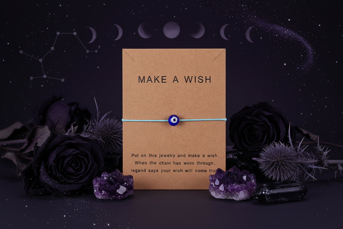 Evil Eye Wish Bracelet - Sorceress Sanctuary Black-Blue-Pink-Red-Fluorescent green