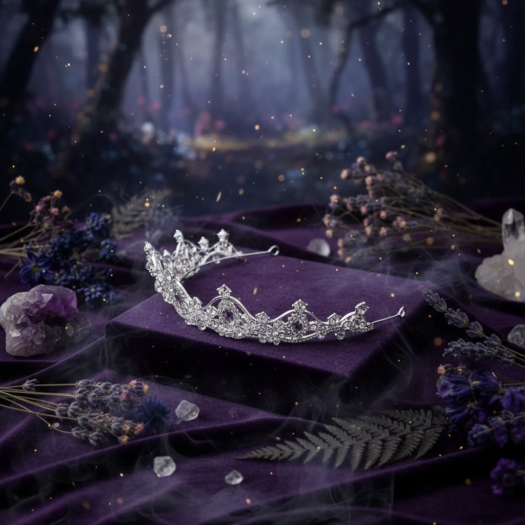 Korean Style Handmade Beaded Crystal Bridal Tiara Sorceress Sanctuary