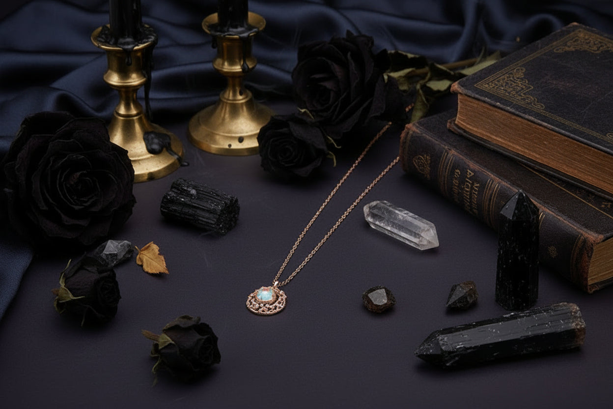 Fae Moon Necklace - Sorceress Sanctuary Silver-Gold