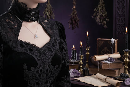 Fae Moon Necklace - Sorceress Sanctuary Silver-Gold