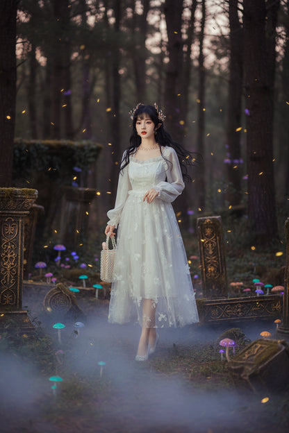 3D Bowknot White Dress - Super Fairy Collection Sorceress Sanctuary