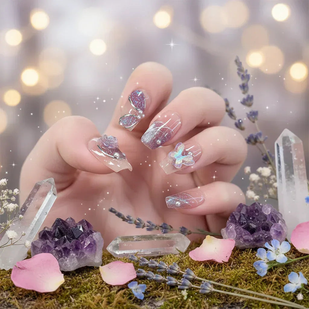 Fairy Butterfly Nails - Sorceress Sanctuary Purple