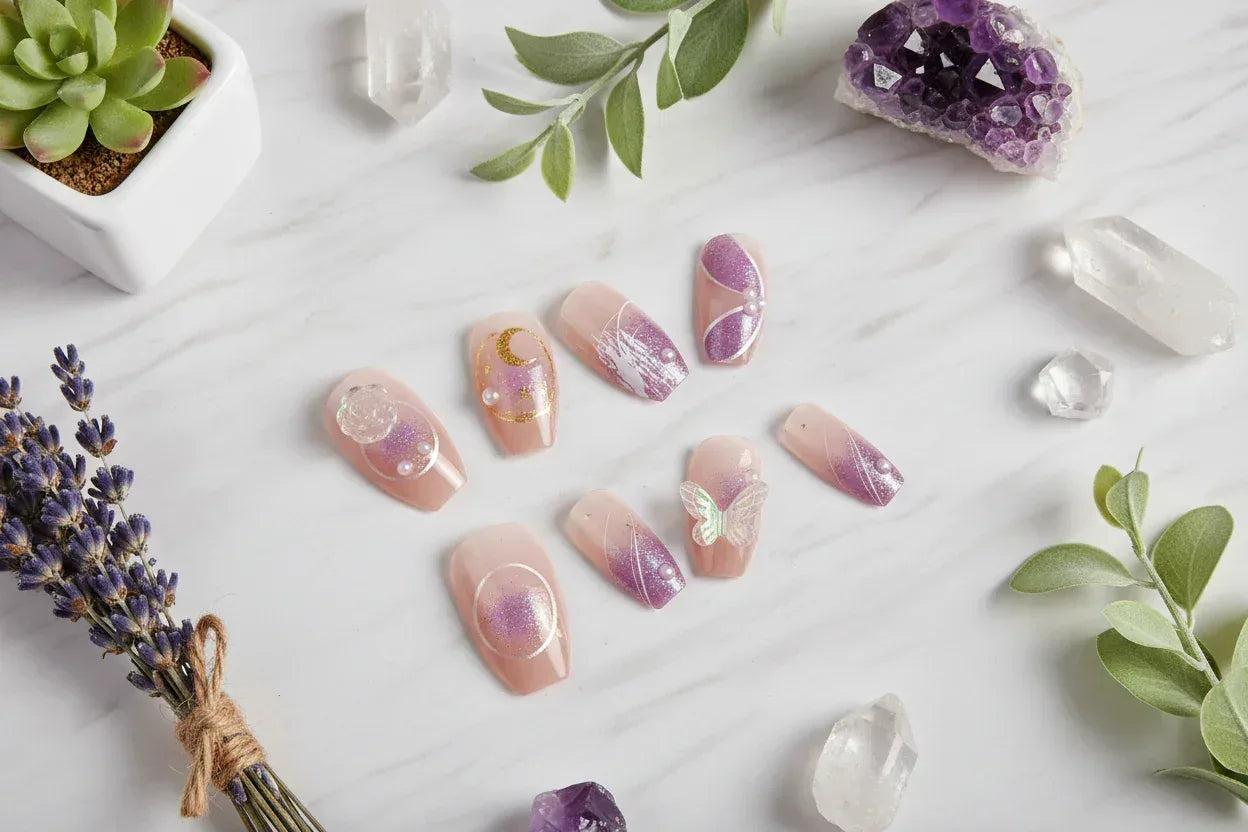 Fairy Butterfly Nails - Sorceress Sanctuary Purple