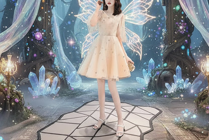 Fairy Dream Dress - Sorceress Sanctuary Gray Long Sleeve / S-Gray Long Sleeve / M-Gray Long Sleeve / L-Gray Long Sleeve / XL-Gray Long Sleeve / XXL