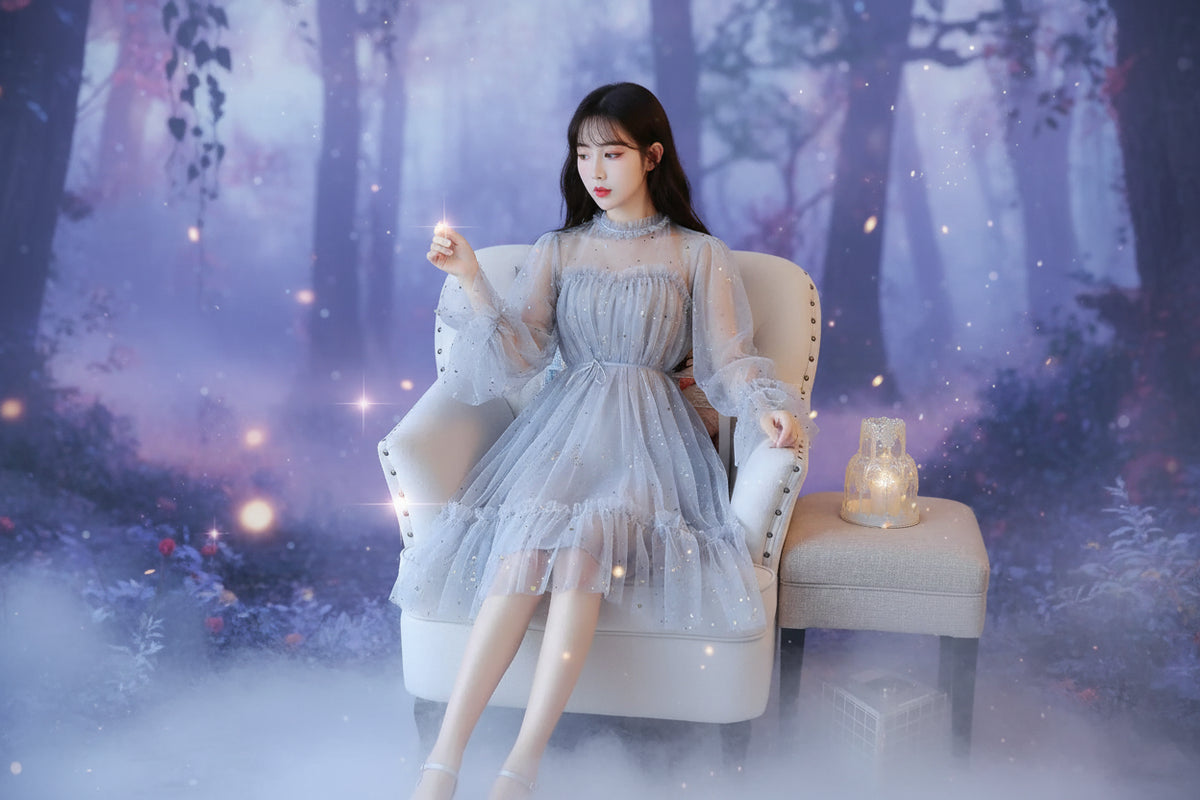 Fairy Net Dress - Sorceress Sanctuary Pink / S-Pink / M-Pink / L-Blue / S-Blue / M