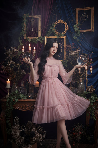 Fairy Net Dress - Sorceress Sanctuary Pink / S-Pink / M-Pink / L-Blue / S-Blue / M