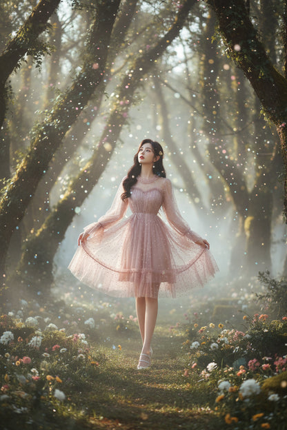 Fairy Net Dress - Sorceress Sanctuary Pink / S-Pink / M-Pink / L-Blue / S-Blue / M