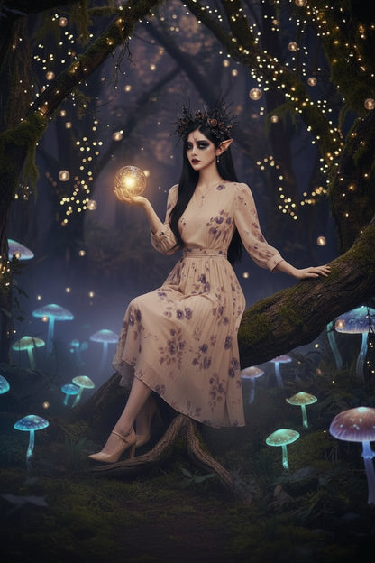 Fairy Tea Break Long Sleeve Dress Sorceress Sanctuary