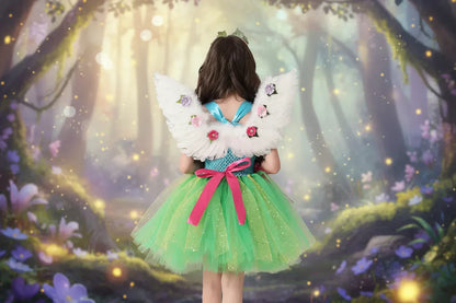 Fairy Tutu Dress - Sorceress Sanctuary Dress / S（2-3T）-Dress / M（4-5Y)-Dress / L(6-7Y)-Dress / XL(8-9Y)-Dress / XXL（10-12Y）