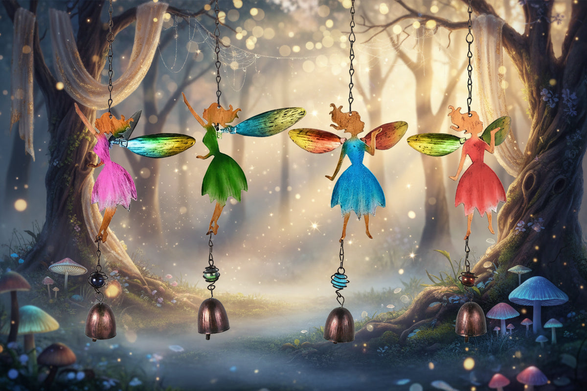 Fairy Wind Chimes - Sorceress Sanctuary Green-Blue-Red-Pink