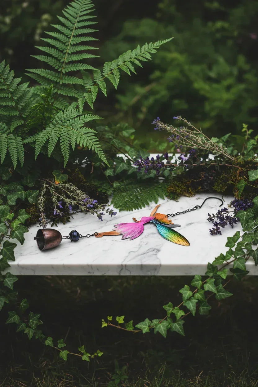 Fairy Wind Chimes - Sorceress Sanctuary Green-Blue-Red-Pink