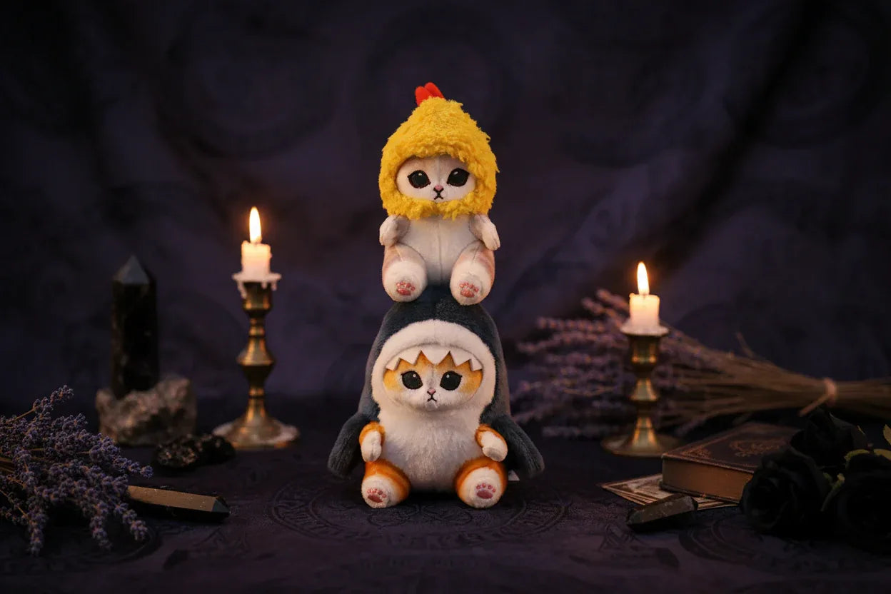 Familiar Cat Plushie - Sorceress Sanctuary 13cm yellow-13m blue