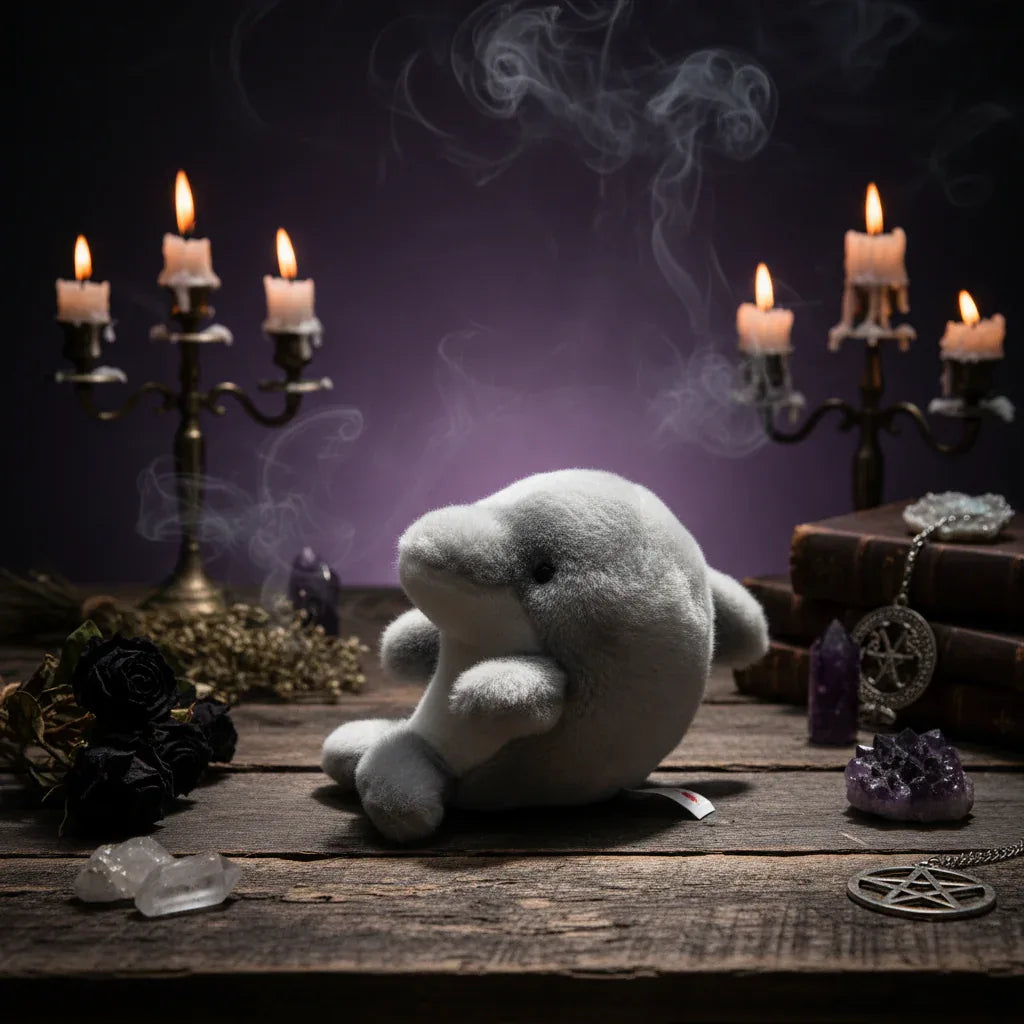 Familiar Plushies - Sorceress Sanctuary Cat / 18cm-Black penguin / 18cm-Dolphin / 18cm-Grey hamster / 18cm-Husky / 18cm