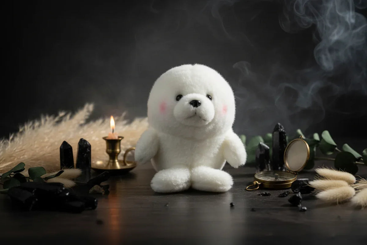 Familiar Plushies - Sorceress Sanctuary Cat / 18cm-Black penguin / 18cm-Dolphin / 18cm-Grey hamster / 18cm-Husky / 18cm