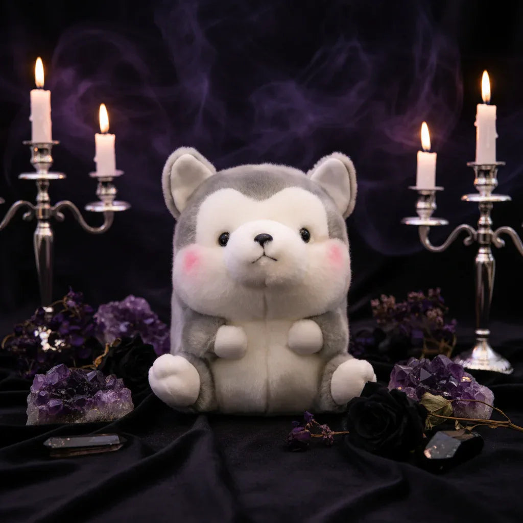 Familiar Plushies - Sorceress Sanctuary Cat / 18cm-Black penguin / 18cm-Dolphin / 18cm-Grey hamster / 18cm-Husky / 18cm