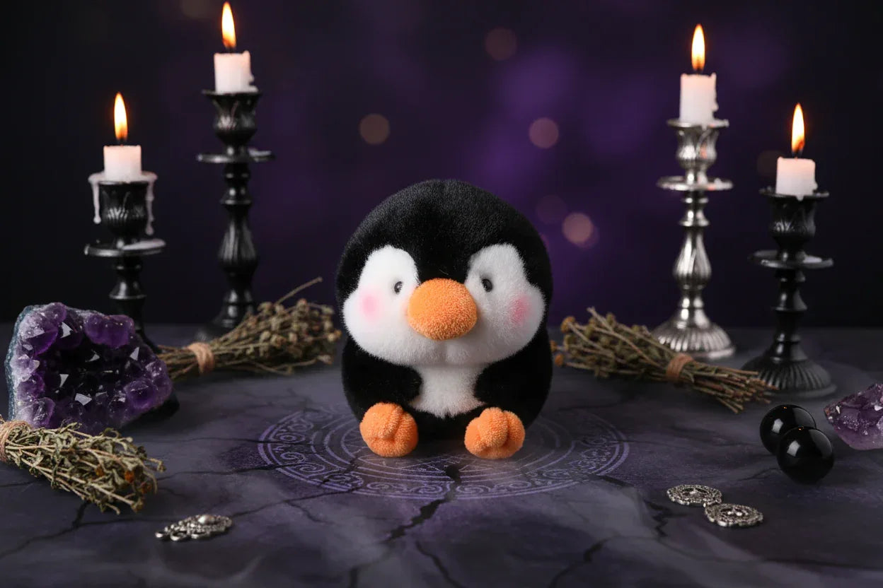 Familiar Plushies - Sorceress Sanctuary Cat / 18cm-Black penguin / 18cm-Dolphin / 18cm-Grey hamster / 18cm-Husky / 18cm
