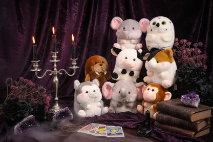 Familiar Plushies - Sorceress Sanctuary Cat / 18cm-Black penguin / 18cm-Dolphin / 18cm-Grey hamster / 18cm-Husky / 18cm