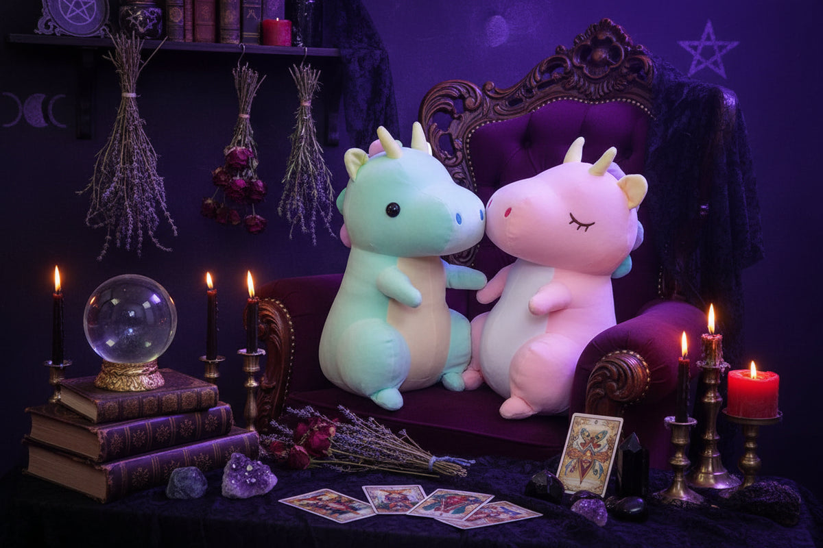 Fantasy Dinosaur Plushie - Sorceress Sanctuary Mint Green / Medium-Mint Green / Small Size-Pink / Medium-Pink / Small Size