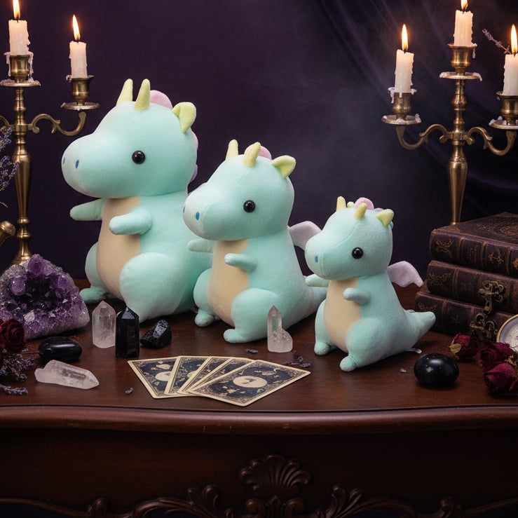 Fantasy Dinosaur Plushie - Sorceress Sanctuary Mint Green / Medium-Mint Green / Small Size-Pink / Medium-Pink / Small Size
