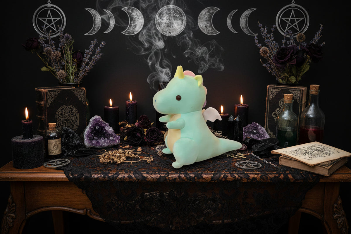 Fantasy Dinosaur Plushie - Sorceress Sanctuary Mint Green / Medium-Mint Green / Small Size-Pink / Medium-Pink / Small Size