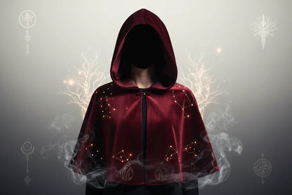 Fantasy Hood - Sorceress Sanctuary blue-black-red-coffee