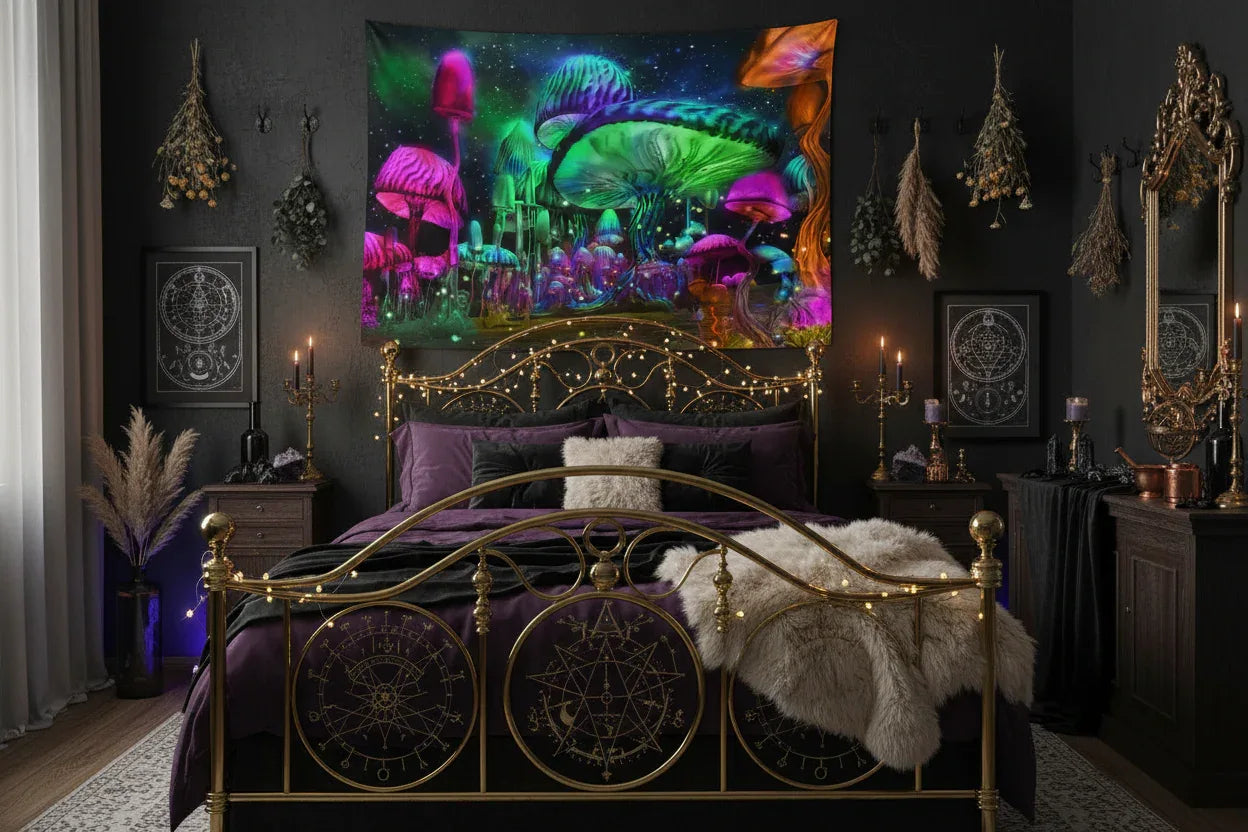 Fantasy Mushroom Tapestry - Sorceress Sanctuary 100*150cm-130*150cm-200*150cm-230*150cm