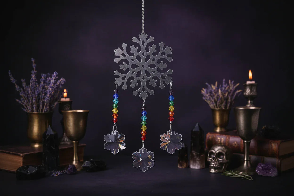 Fantasy Sun Catcher - Sorceress Sanctuary Dream catcher + 45mm sunflower-Metal tree + 76mm new pipa-Peony + 63mm Maple Leaf-Hummingbird + 63mm new pipa-Genie + 63mm angel tears