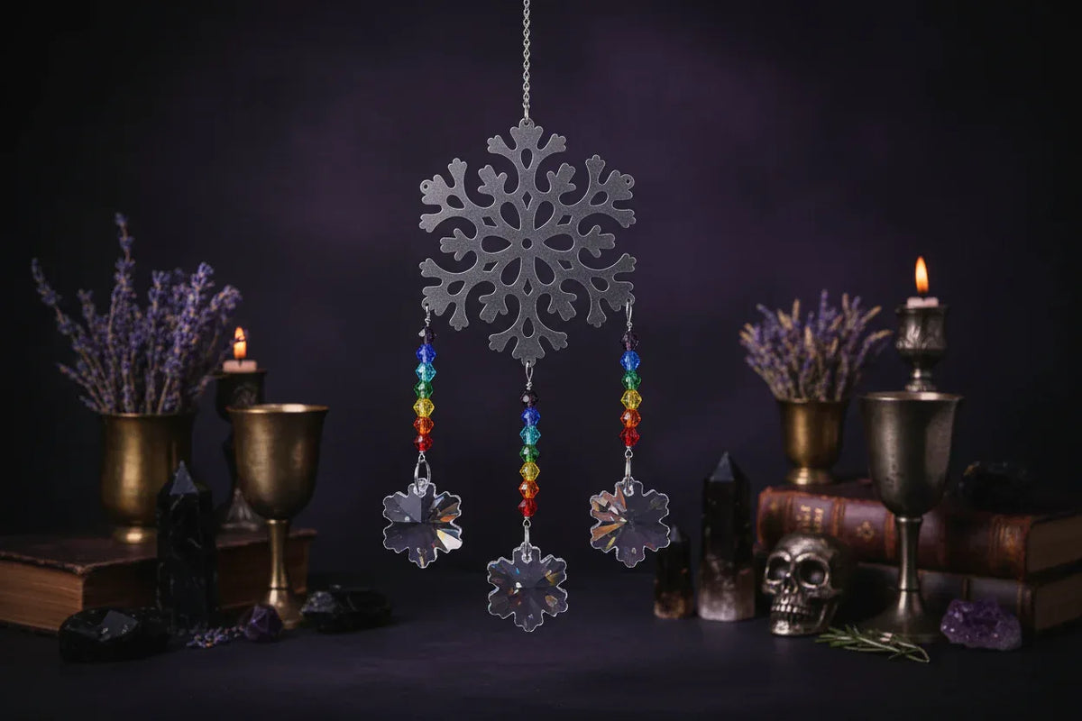 Fantasy Sun Catcher - Sorceress Sanctuary Dream catcher + 45mm sunflower-Metal tree + 76mm new pipa-Peony + 63mm Maple Leaf-Hummingbird + 63mm new pipa-Genie + 63mm angel tears