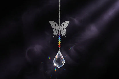 Fantasy Sun Catcher - Sorceress Sanctuary Dream catcher + 45mm sunflower-Metal tree + 76mm new pipa-Peony + 63mm Maple Leaf-Hummingbird + 63mm new pipa-Genie + 63mm angel tears
