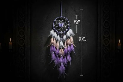 Feather Dream Catcher - Sorceress Sanctuary White-Purple-Pink-Green-Blue