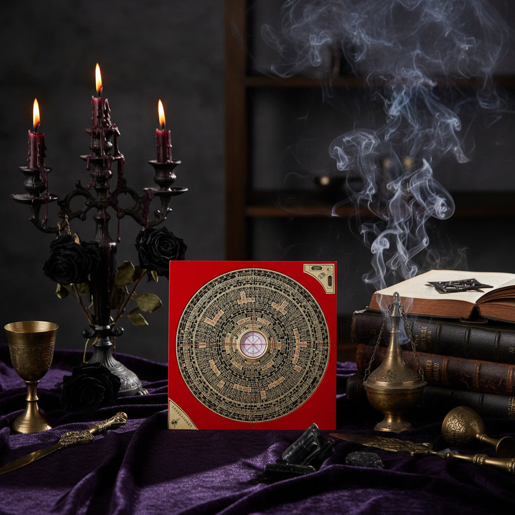 Feng Shui Compass - Sorceress Sanctuary Red / 8cm-Red / 11cm-Red / 15cm-Red / 20cm-Red / 23cm