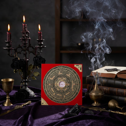 Feng Shui Compass - Sorceress Sanctuary Red / 8cm-Red / 11cm-Red / 15cm-Red / 20cm-Red / 23cm