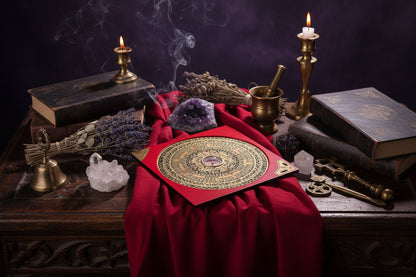 Feng Shui Compass - Sorceress Sanctuary Red / 8cm-Red / 11cm-Red / 15cm-Red / 20cm-Red / 23cm
