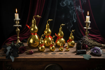 Feng Shui Gourd - Sorceress Sanctuary Gold / 3inches-Gold / 4inches-Gold / 5inches