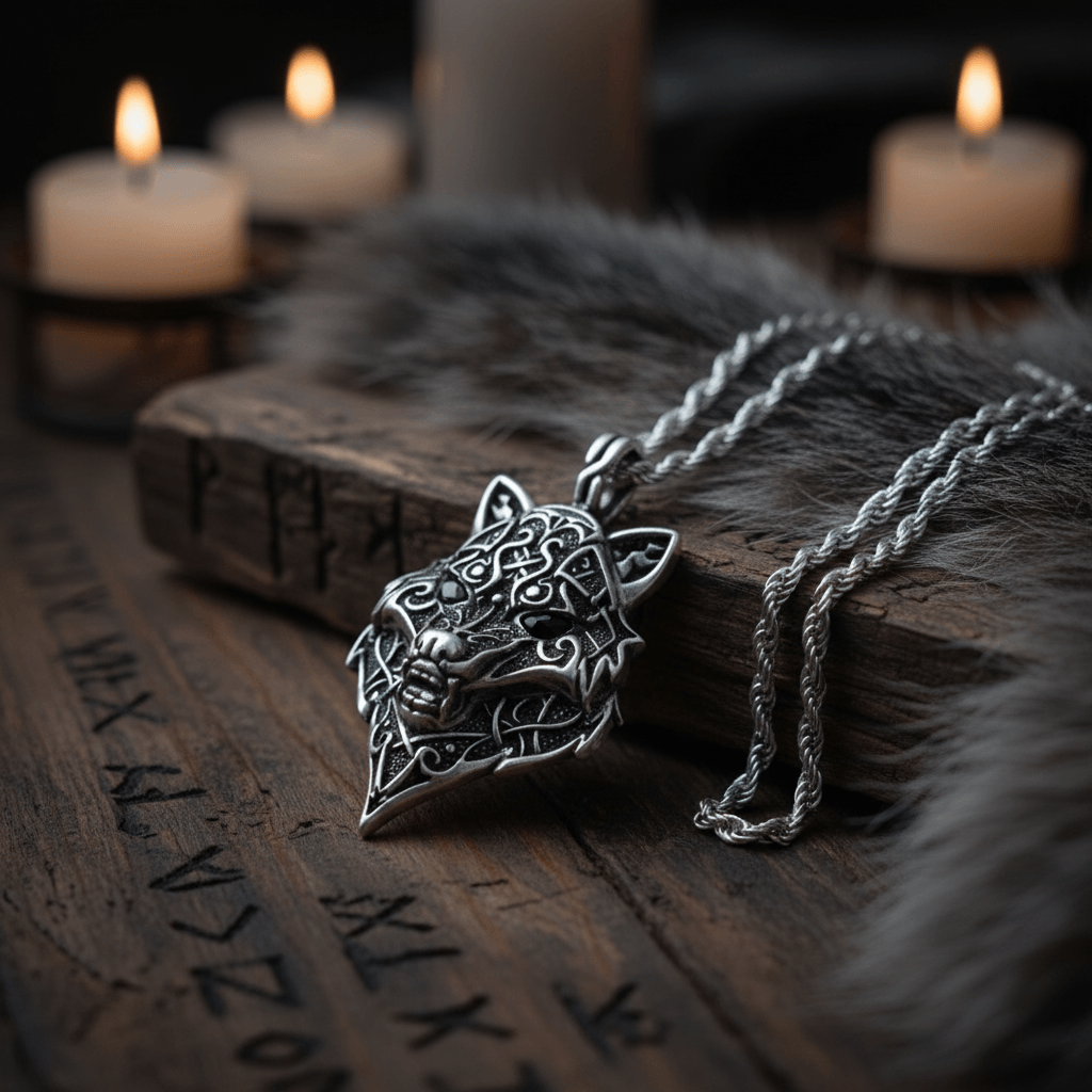 Wolf Head Titanium Steel Necklace Sorceress Sanctuary