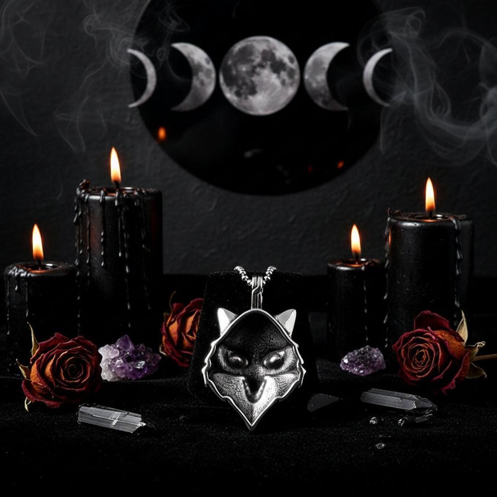 Wolf Head Titanium Steel Necklace Sorceress Sanctuary