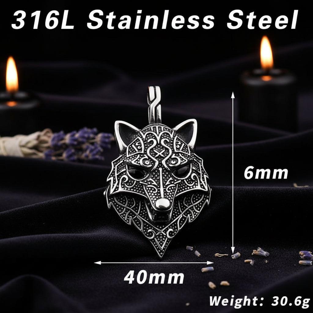 Wolf Head Titanium Steel Necklace Sorceress Sanctuary