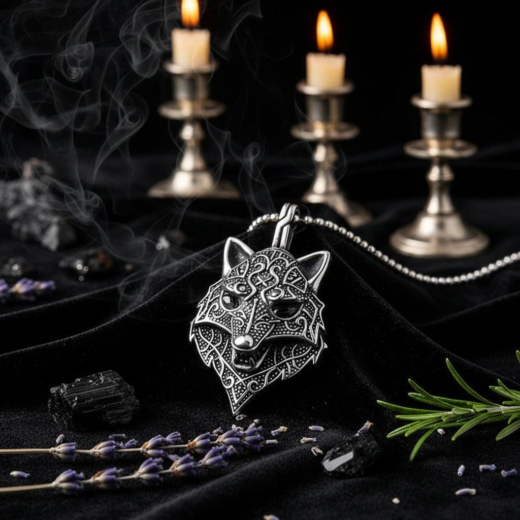Wolf Head Titanium Steel Necklace Sorceress Sanctuary