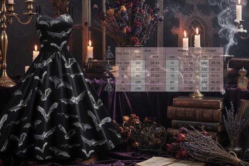 Flared Halloween Dresses - Sorceress Sanctuary Ghost Iridescent / M-Ghost Iridescent / S-Spider Webs / M-Spider Webs / S-Red / M
