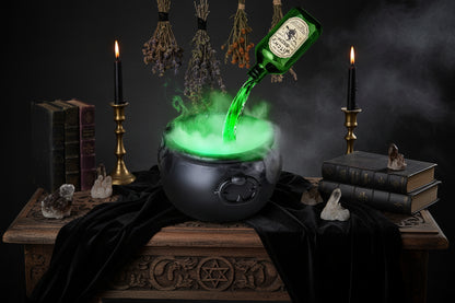 Floating Witch Cauldron - Sorceress Sanctuary With Half body skeleton / Medium-With Half body skeleton / Large-Black Witch Bowl / Large-Black Witch Bowl / Small-Black Witch Bowl / Medium