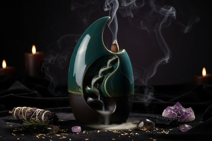 Flow Crescent Incense - Sorceress Sanctuary Black glaze