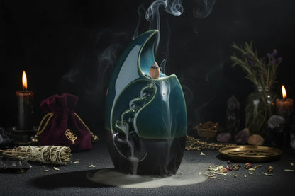 Flow Crescent Incense - Sorceress Sanctuary Black glaze