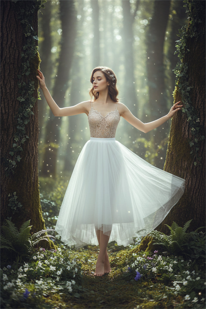 Flowing Fairy Skirt - Sorceress Sanctuary Apricot / S-Apricot / M-Apricot / L-Apricot / XL-Apricot / 2XL