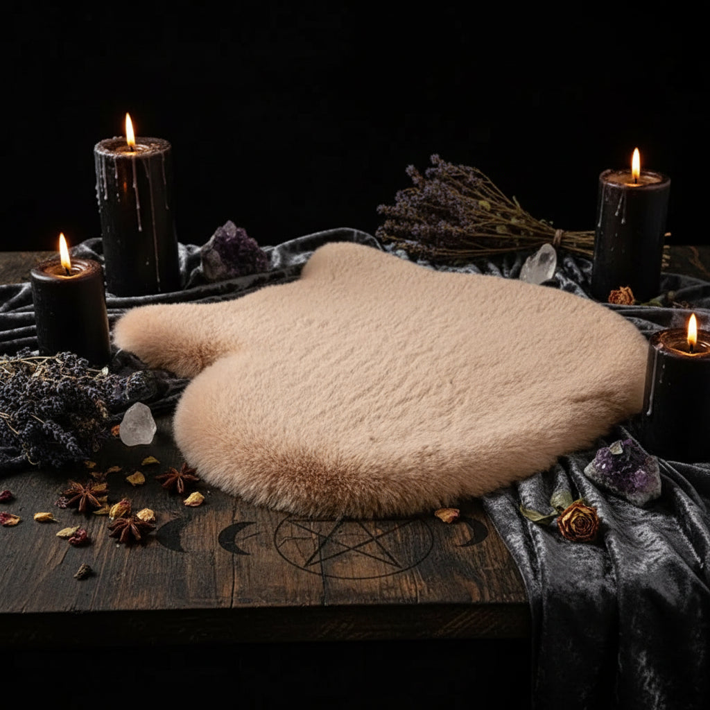 Fluffy Cat Rug - Sorceress Sanctuary Khaki / 47*93CM-white / 47*93CM-black / 47*93CM-pink / 47*93CM