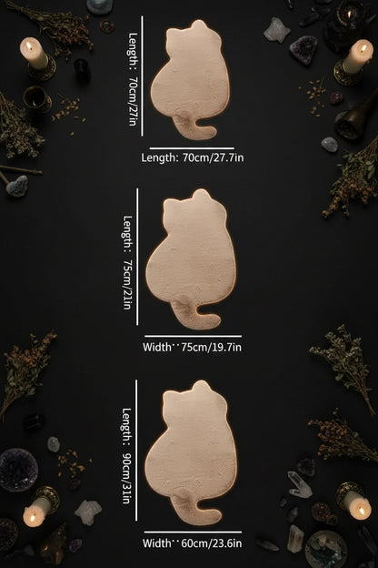 Fluffy Cat Rug - Sorceress Sanctuary Khaki / 47*93CM-white / 47*93CM-black / 47*93CM-pink / 47*93CM