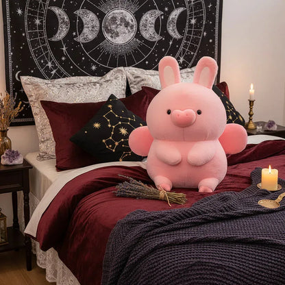 Flying Bunny Plushie - Sorceress Sanctuary 45cm 0.6KG / Pink-55cm 1kg / Pink-75cm 2kg / Pink