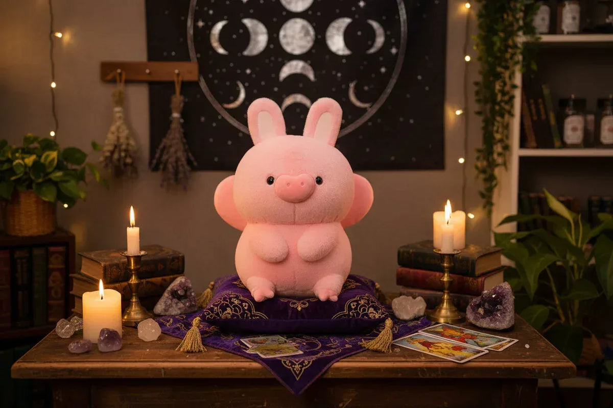 Flying Bunny Plushie - Sorceress Sanctuary 45cm 0.6KG / Pink-55cm 1kg / Pink-75cm 2kg / Pink
