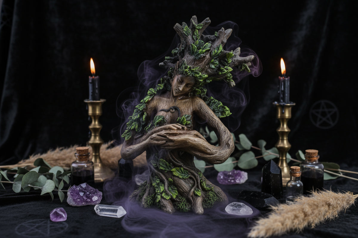 Forest Goddess Sculpture - Sorceress Sanctuary Primary Color / 17cm