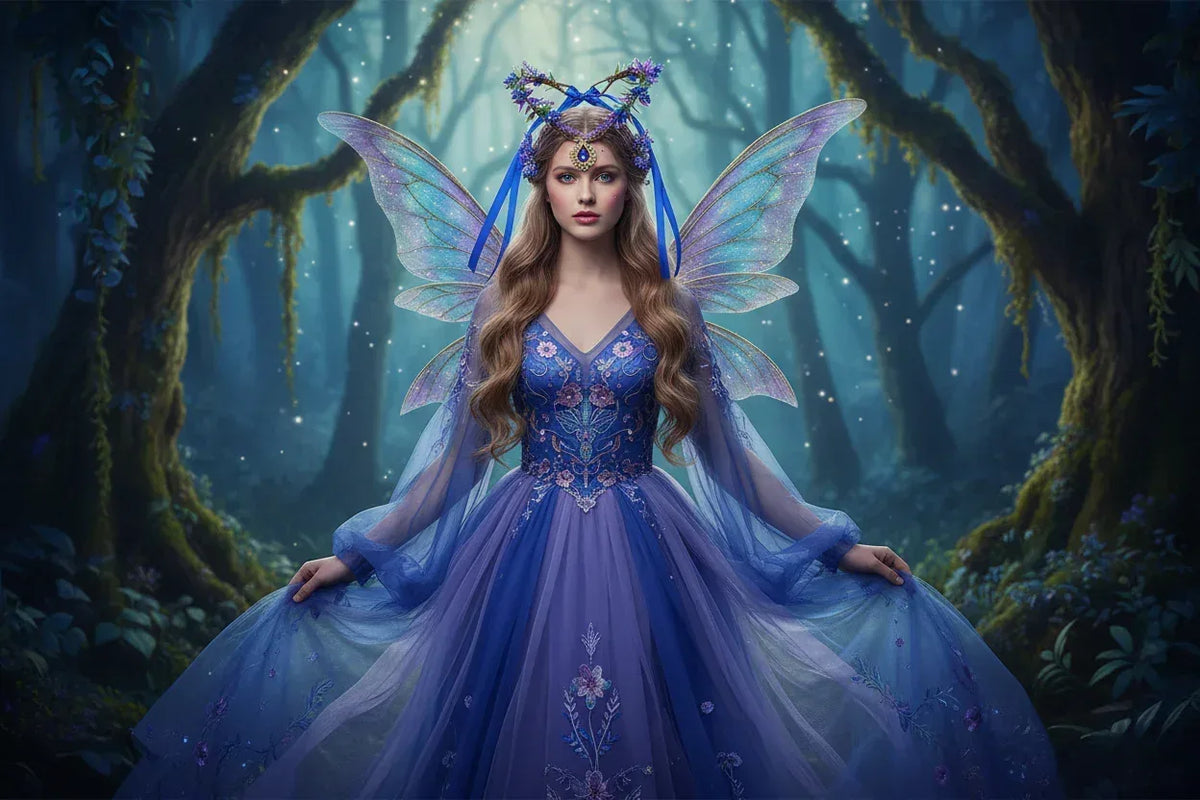 Forest Water Drop Crown - Sorceress Sanctuary Blue and purple