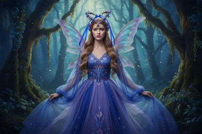Forest Water Drop Crown - Sorceress Sanctuary Blue and purple